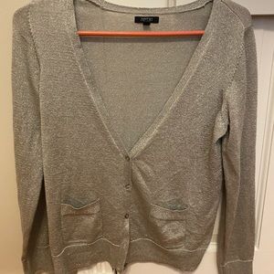 Apt 9 Metallic silver button up cami